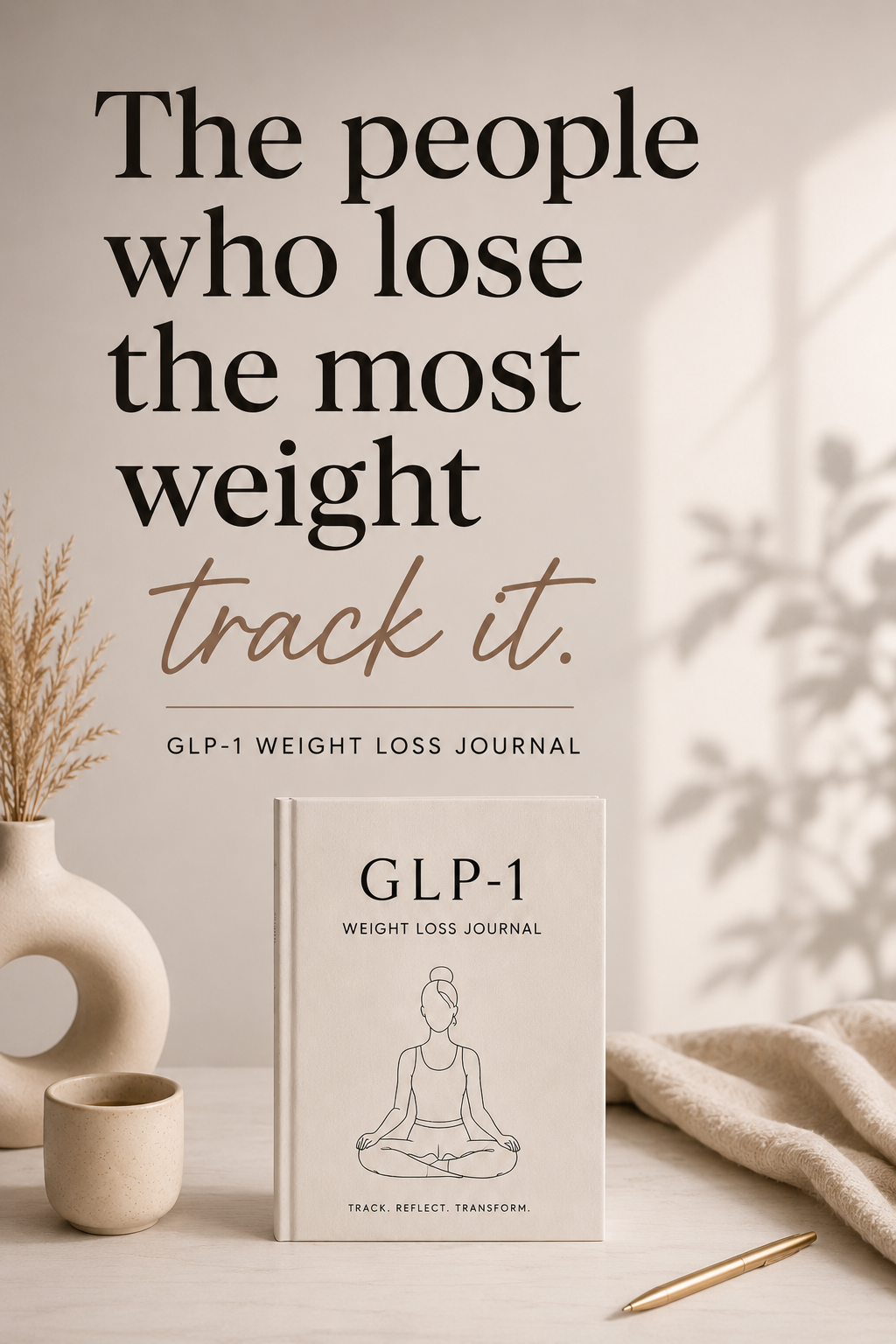 Digital GLP-1 Weight Loss Journal & Tracker | 16-Week Wellness & Progress Planner PDF