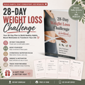 28-Day Weight Loss Challenge Workbook | Daily Habit Tracker & Motivation Journal