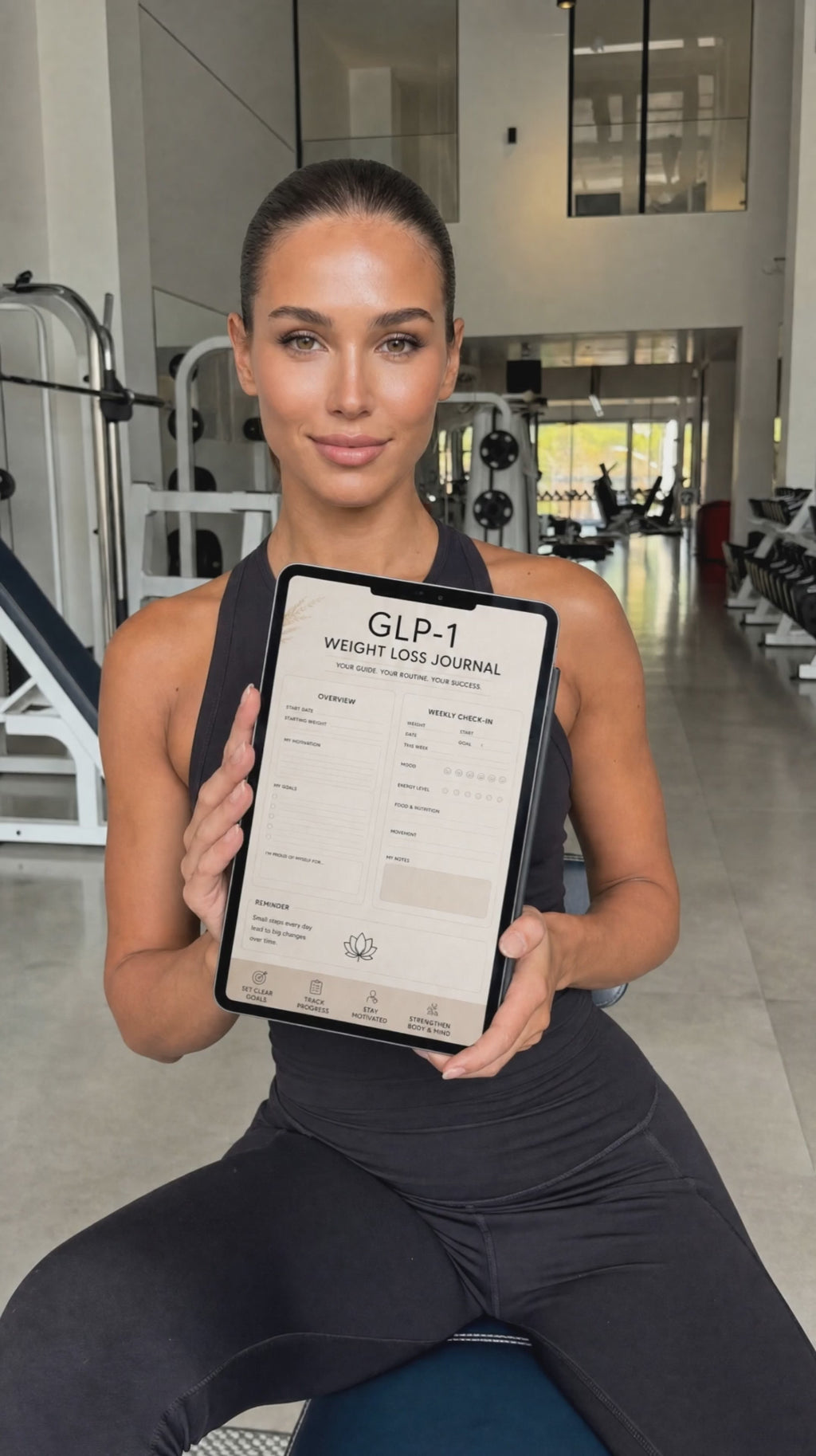 Digital GLP-1 Weight Loss Journal & Tracker | 16-Week Wellness & Progress Planner PDF